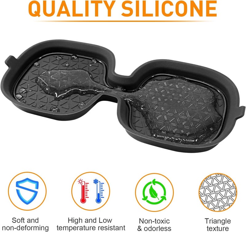 KENTUTO for Honda CRV Accessories 2023 2024 2025 2026 3D Cup Holder Center Console Liner Inserts Silicone Anti-dust Mat Pad Interior Decoration (2 Pcs, Black Trim) - Image 5